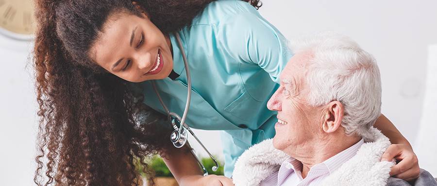 Nurse with patient