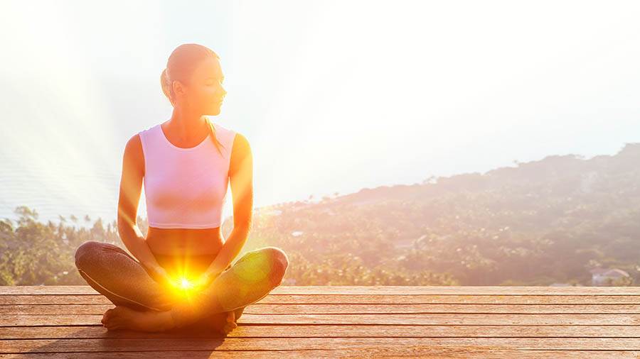 Meditating woman