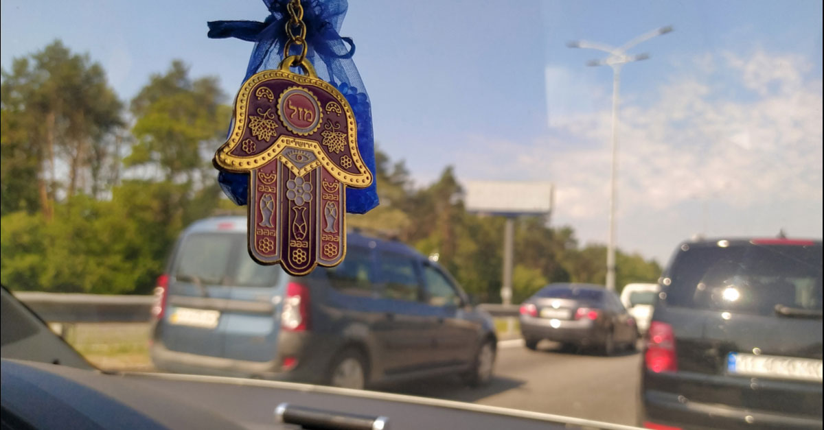 Hamsa Evil Eye in Car